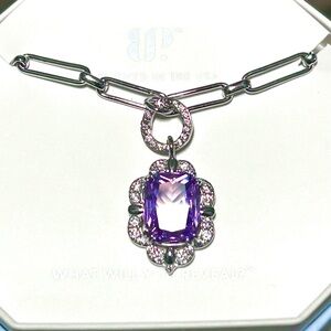 Necklace bomb party lavender topaz